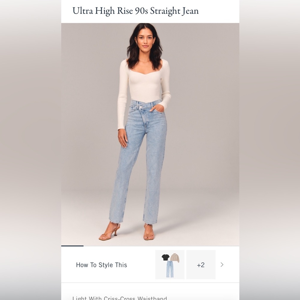 Abercrombie Ultra High Rise 90s Straight Jeans